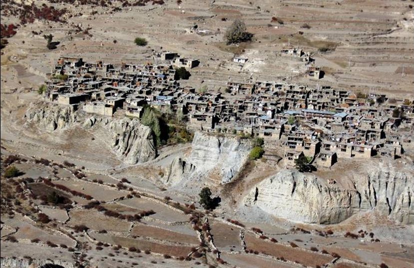 Manang Village in Manang Valley