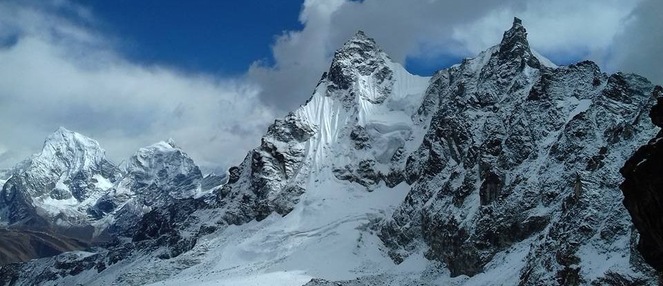 Peaks above Renjo La to the south of Gokyo Ri