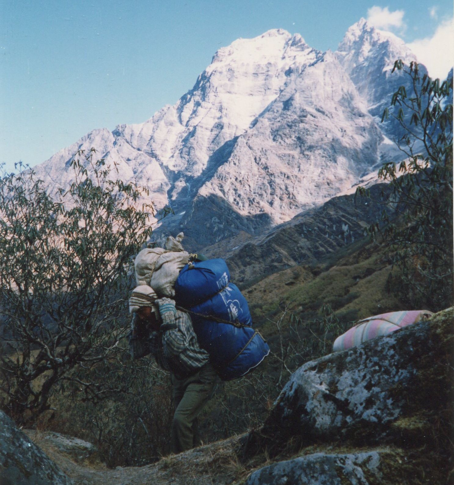 Charpati Himal on ascent to Zatrwa La on route to the Hinku Valley from Lukla