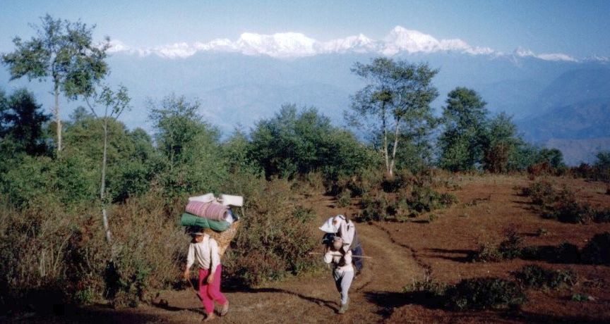 Chamlang and the Makalu Himal from the Milke Danda