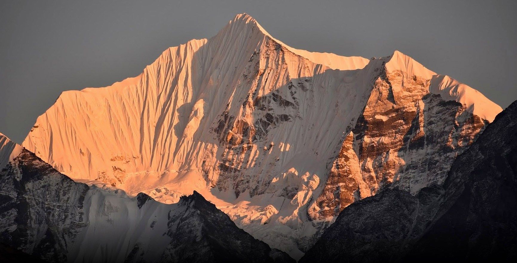 Mount Ganshempo / Ganchempo ( " Fluted Peak " ) - 6397m - from Yala Peak