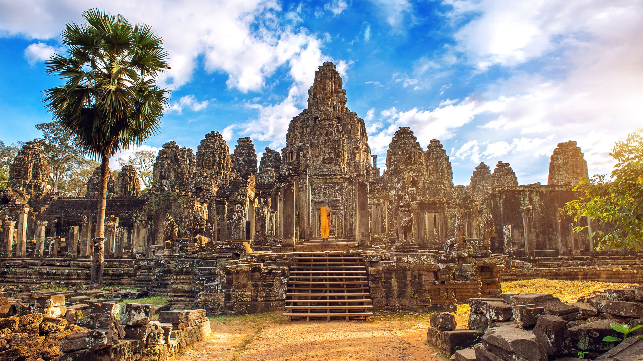 Bayon Temple in Angkor Thom in northern Cambodia