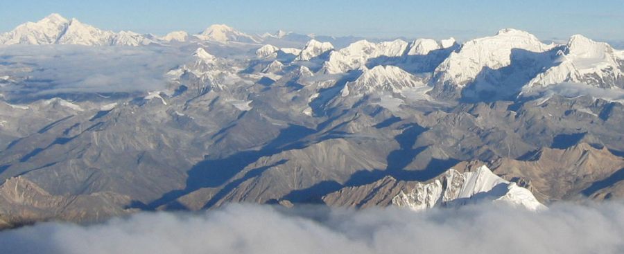 Shisha Pangma and Labuche Kang ( 7367m ) from Cho Oyu