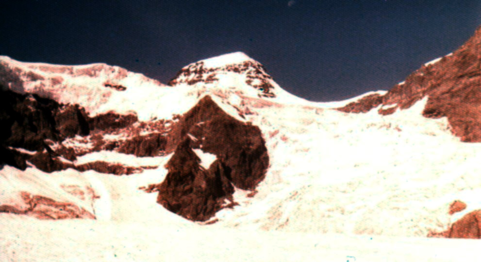 Tschingelhorn on ascent above the Schmadri Hut in the Bernese Oberlands Region of the Swiss Alps