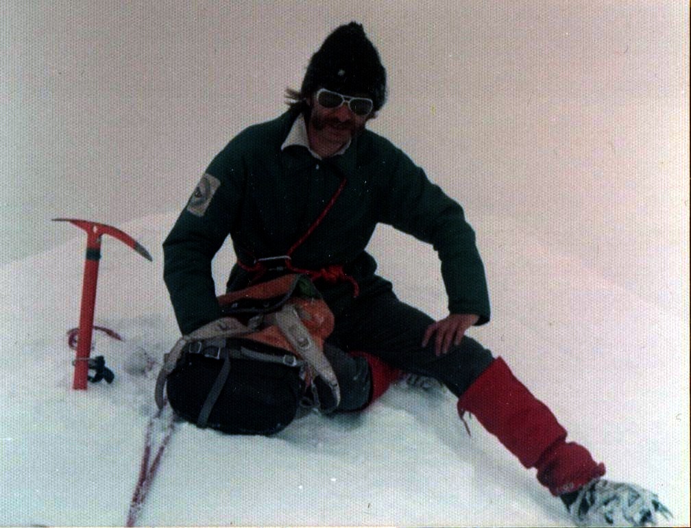 On summit of the Jungfrau - the original route of ascent