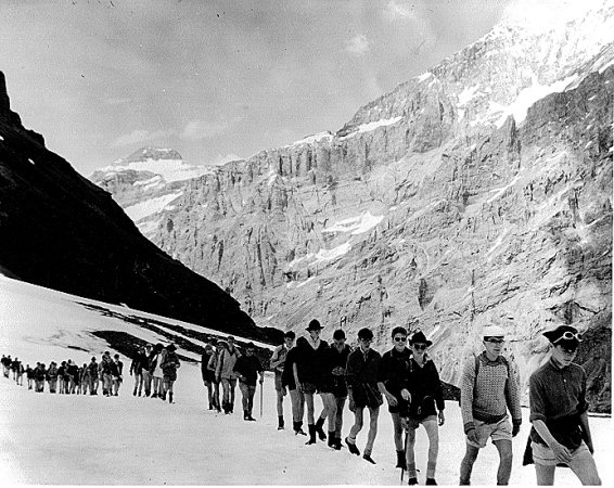 24th Glasgow ( Bearsden ) Scout Group crossing the Lotschen Pass