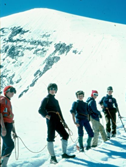 Ascent of Rinderhorn in the Bernese Oberlands of Switzerland