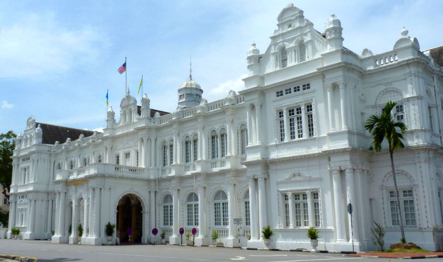 City Hall State Building in Georgetown on Pulau Penang