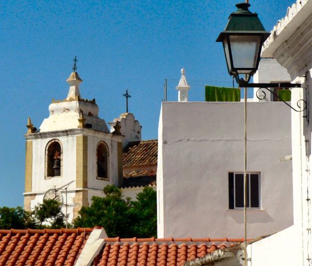 Buildings in Alvor in The Algarve in Southern Portugal