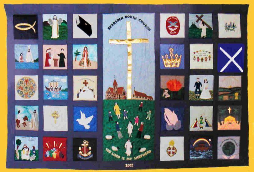 Wallhanging in Baljaffrey Church in Bearsden