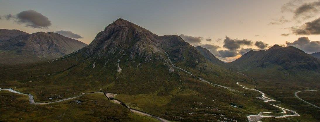 Buachaille Etive Mor from Beinn a Chrulaiste in Glencoe in the Highlands of Scotland