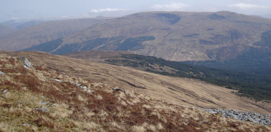 Ben Starav from lochan on summit ridge of Beinn Mhic Mhonaidh