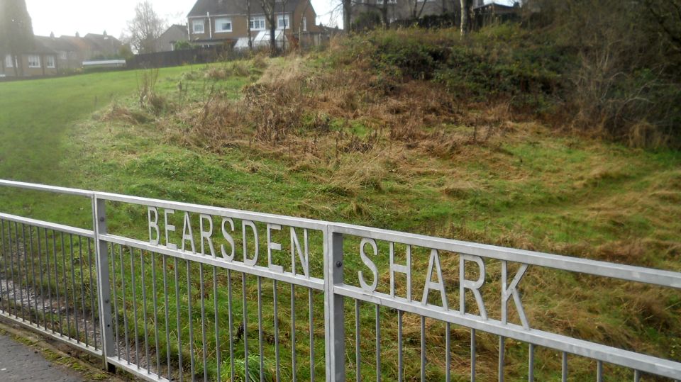 Manse Burn at at the site of the "Bearsden Shark"