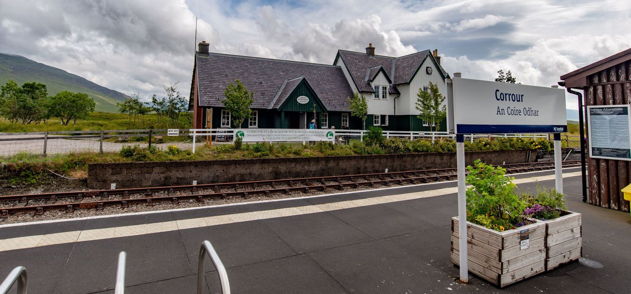 Corrour Railway Station in the Highlands of Scotland