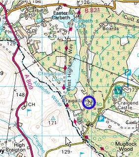 Map of Craigallian Loch