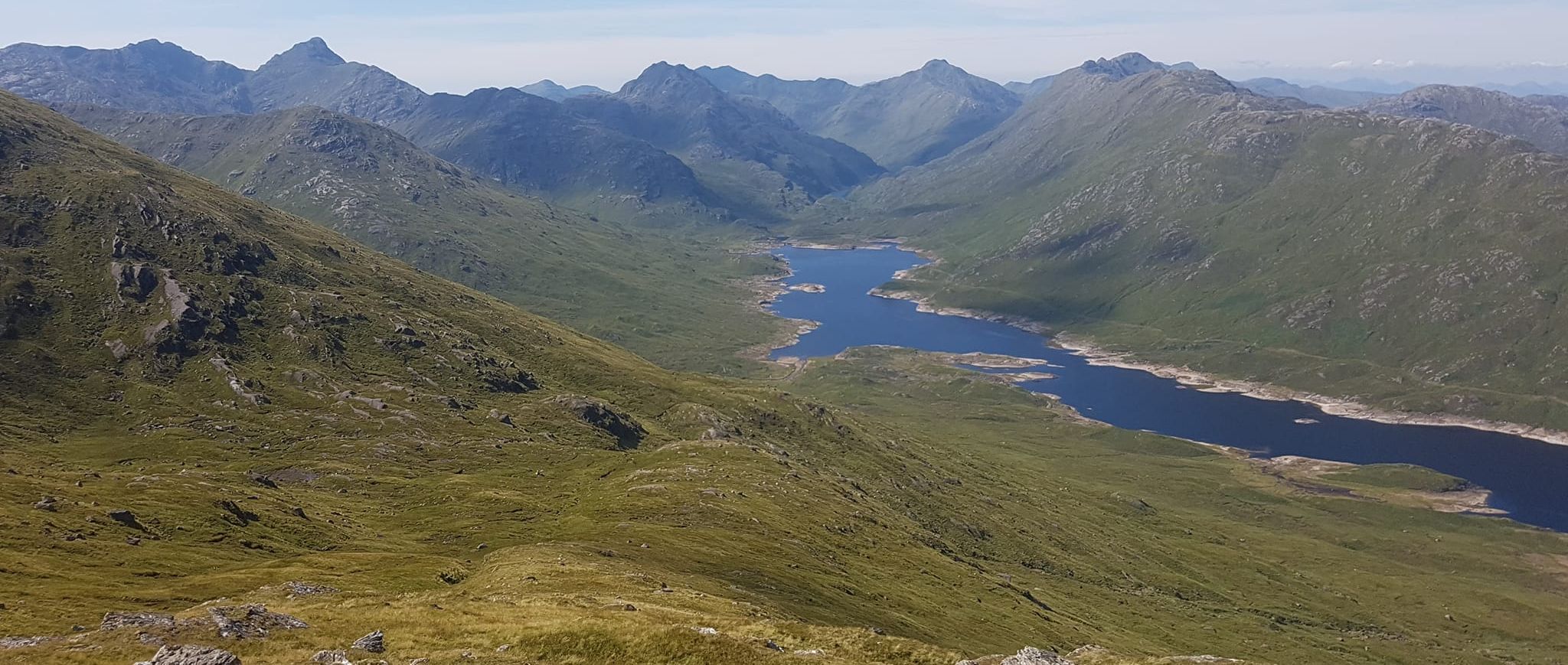 Peaks of Knoydart and Loch Quoich from Sgurr Mor