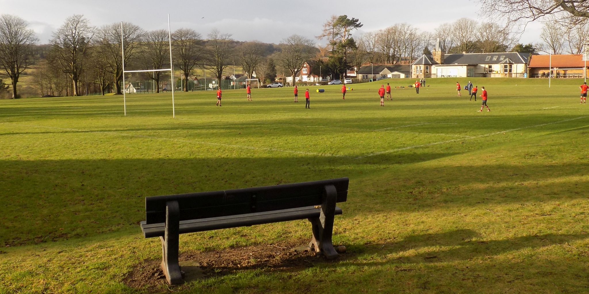 Playing fields in Birkmyre Park  in Kilmacolm