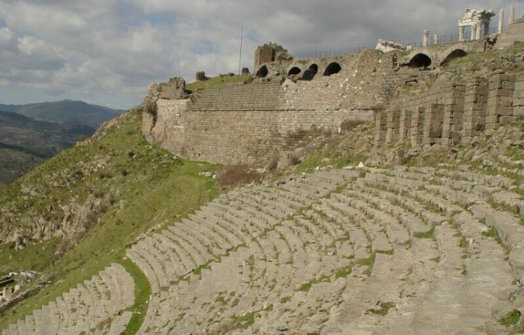 Amphitheatre of the ancient city of Pergamum at Bergama in Turkey