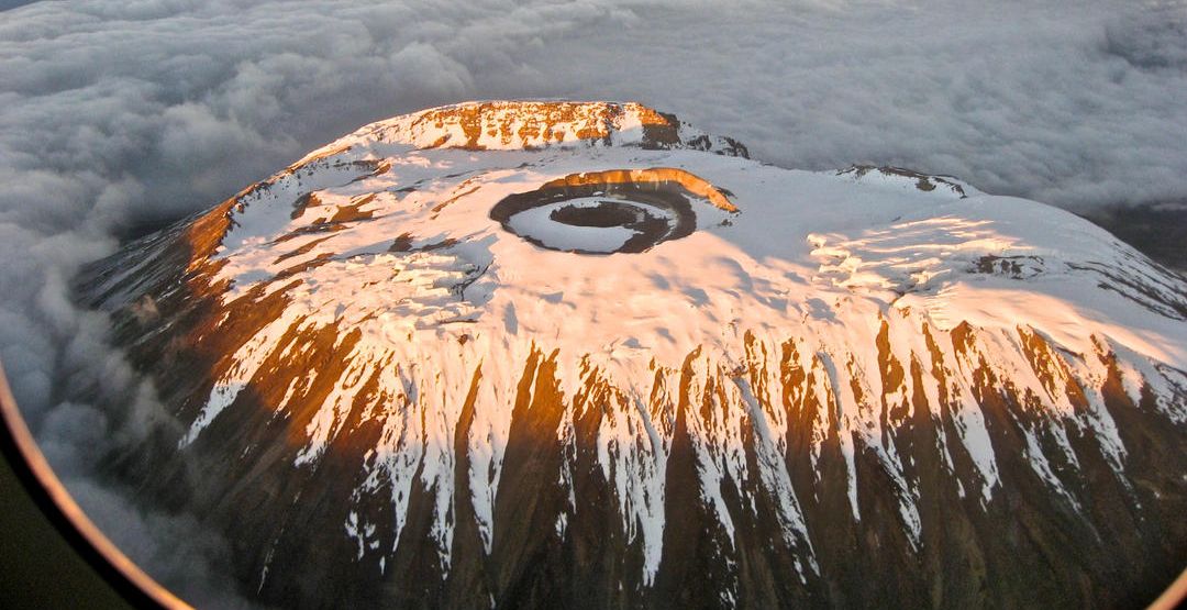 Aerial view of Mount Kilimanjaro