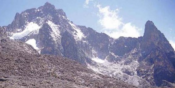 Mount Kenya in East Africa